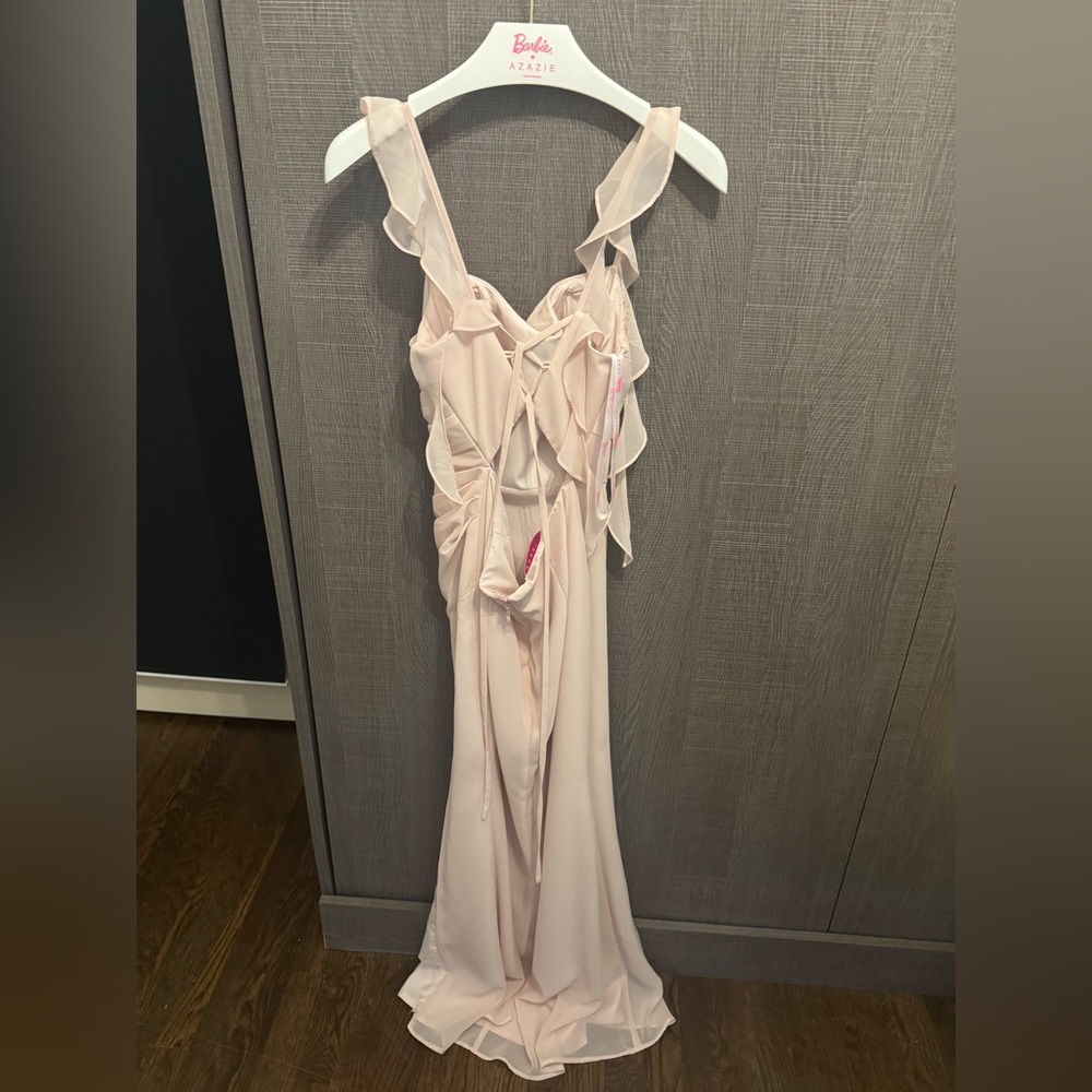 Barbie Azazie 1002 Rose Petal Mermaid Corset Chiffon Dress Rose Petal size A2 - Picture 6 of 6